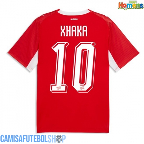 Camisa de time de futebol Suíça Granit Xhaka #10 Replicas 1º Equipamento Mundo 2026 Manga Curta